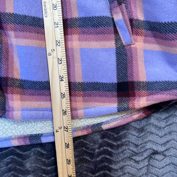 Sage collective  Plaid Button-Up Sherpa-Lined Jacket ,womens size L/G - Picture 8 of 9